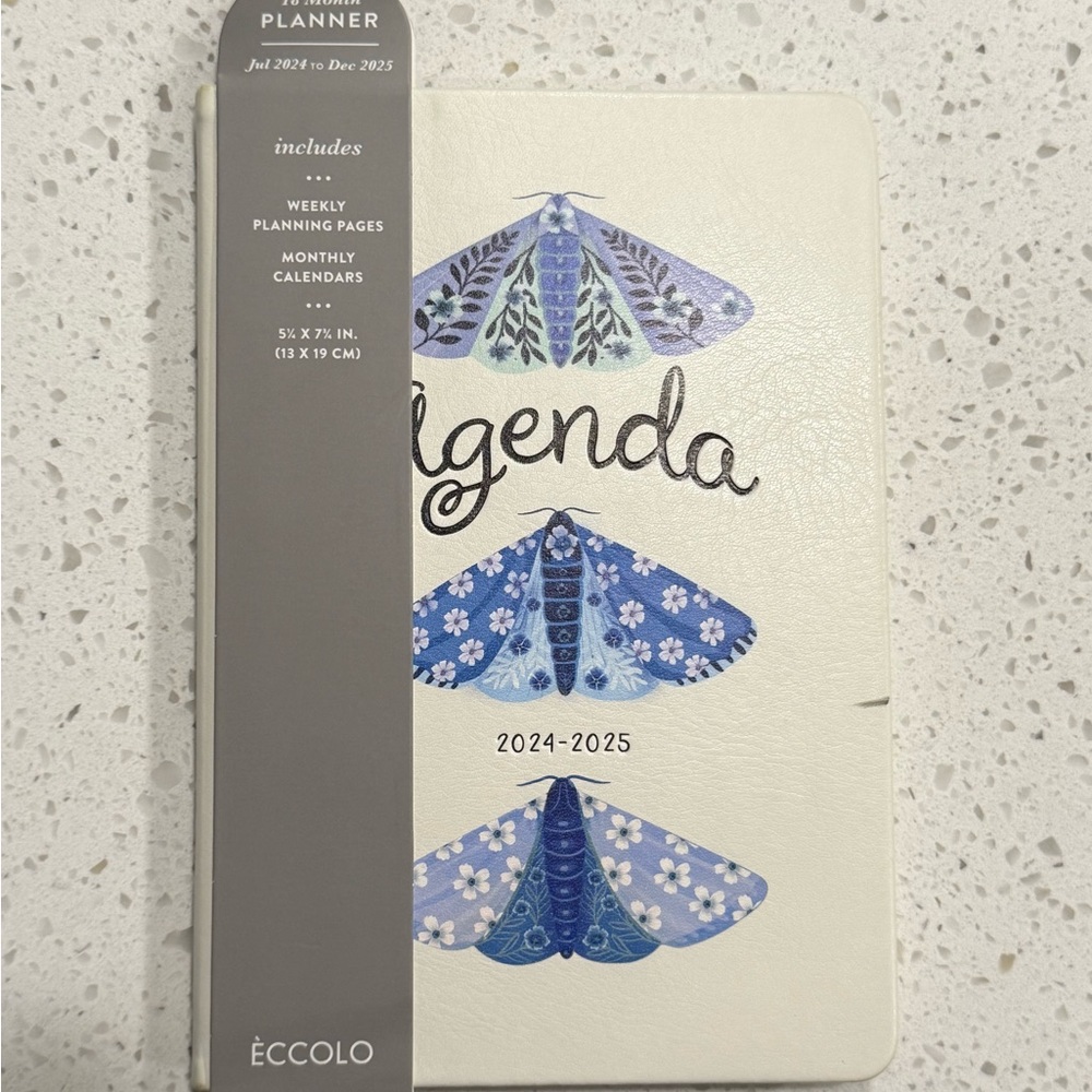 Eccolo 2024-2025 Planner with Blue Moth Design